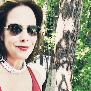 White Bead Necklace 30in